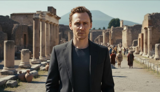 Tom Hiddleston gives ancient Rome a big-screen sci-fi twist in Pompeii: Out of Time