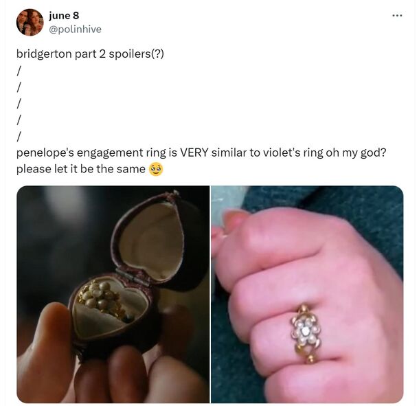 Why Are Bridgerton Fans In A Frenzy Over Polin's Engagement Ring? - image 1